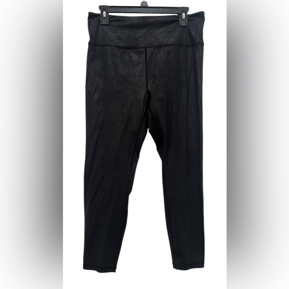 ZYIA Active women’s 14-16 high waisted 7/8 black shiny leggings